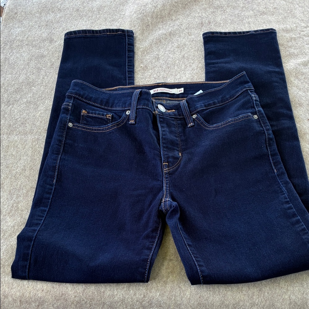 Kids Skinny Jeans in Dark Blue by Unspecified Brand